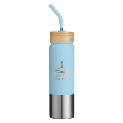 Playa 24 oz Stainless Steel Tumbler With Bamboo Lid