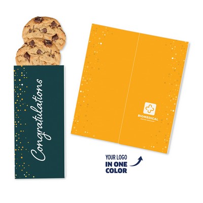 One Color Foil-Stamped Stock Gratitude Sweeter Cards with Chocolate Chip Cookies