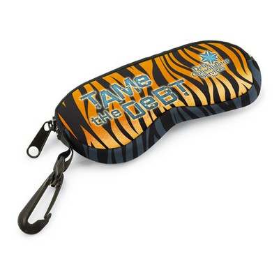 Neoprene Eyeglass Case w/Zipper & Clip (4-Color Process)