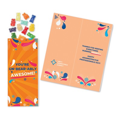 Full-Color Custom Sweeter Cards with Albanese® Sweet and Sour Gummi Bears