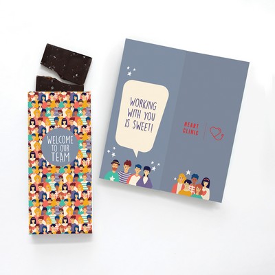 One Color Foil-Stamped Stock Gratitude Sweeter Cards with Sea Salt Caramel Chocolate Bar